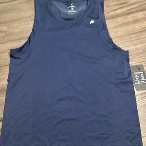 Mens Fabletics training day tank Large.  1 navy 1 orange. New with tags.